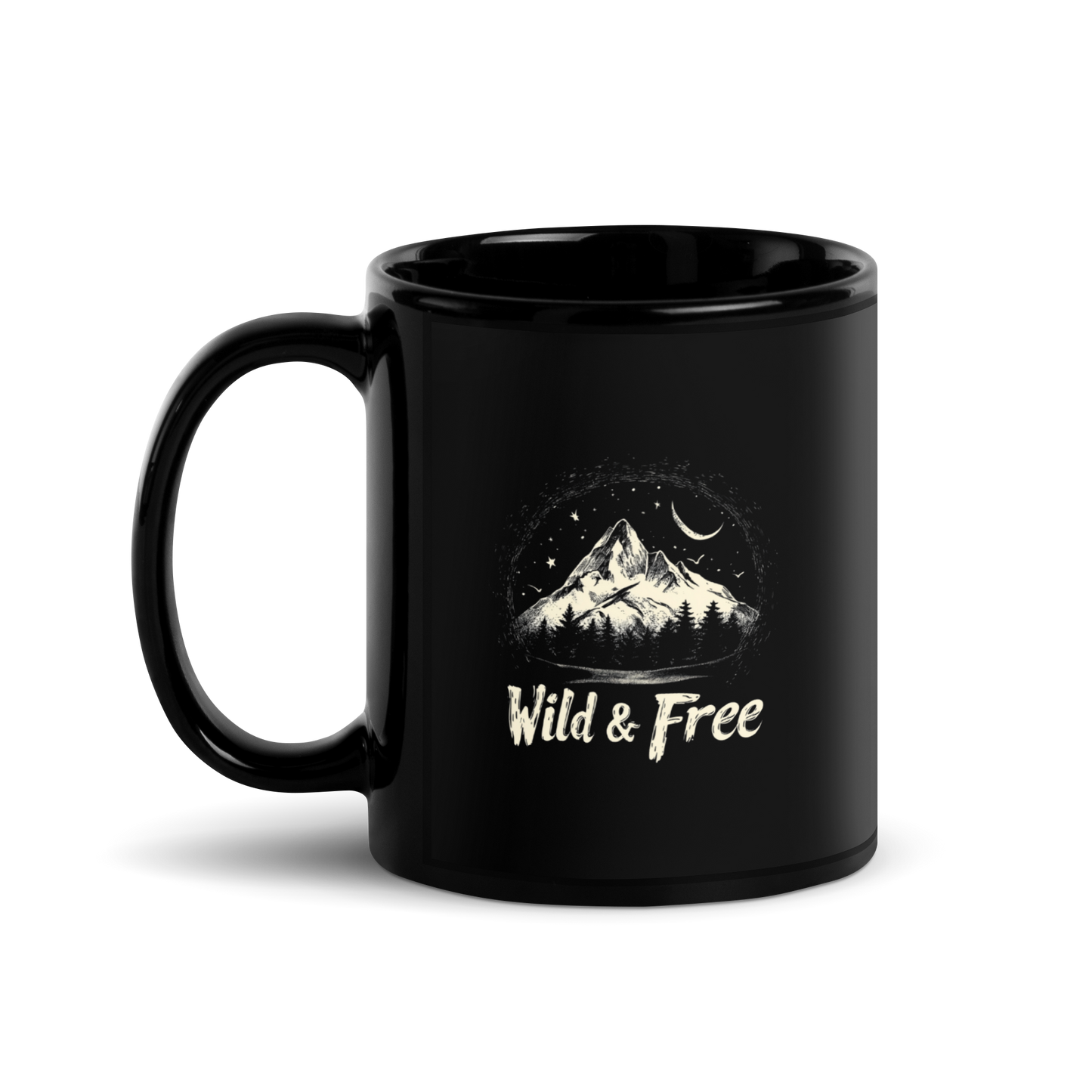 Wild & Free - Ceramic Mug | Black