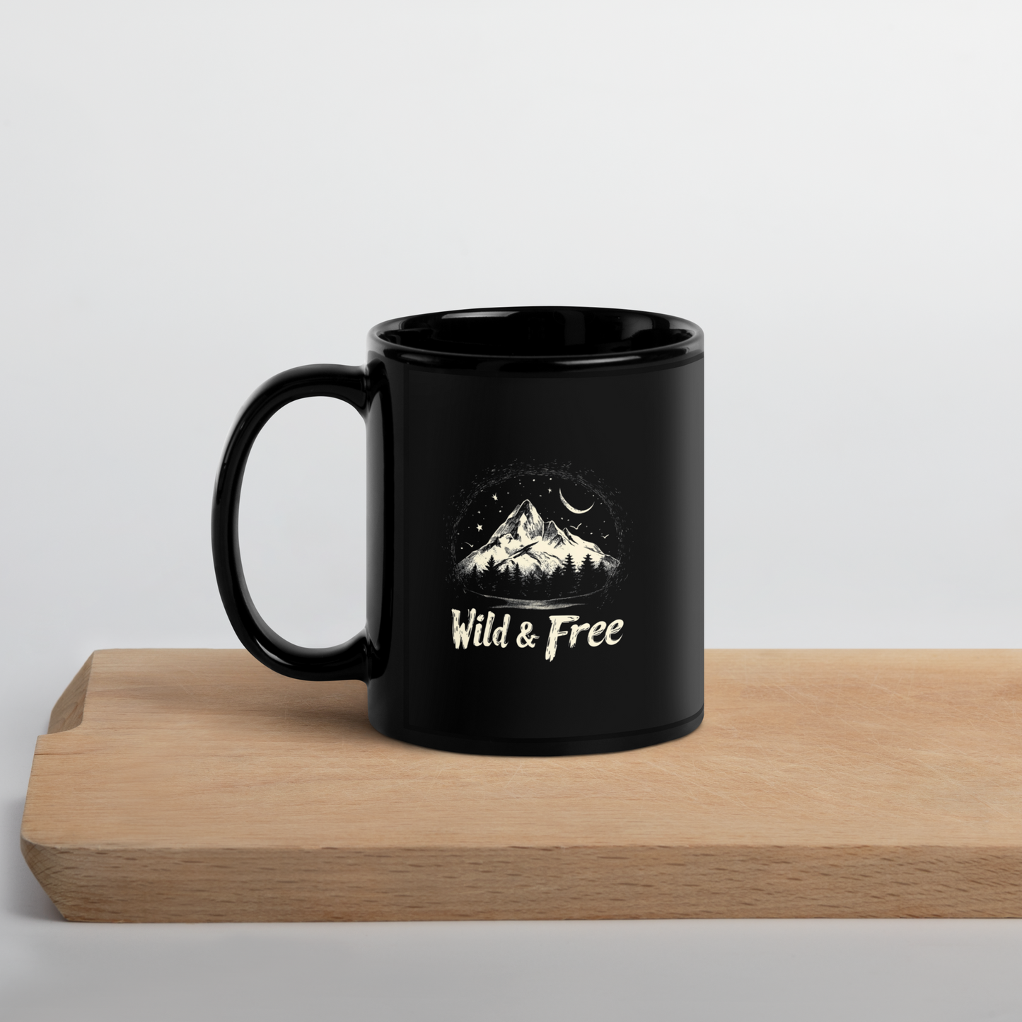 Wild & Free - Ceramic Mug | Black