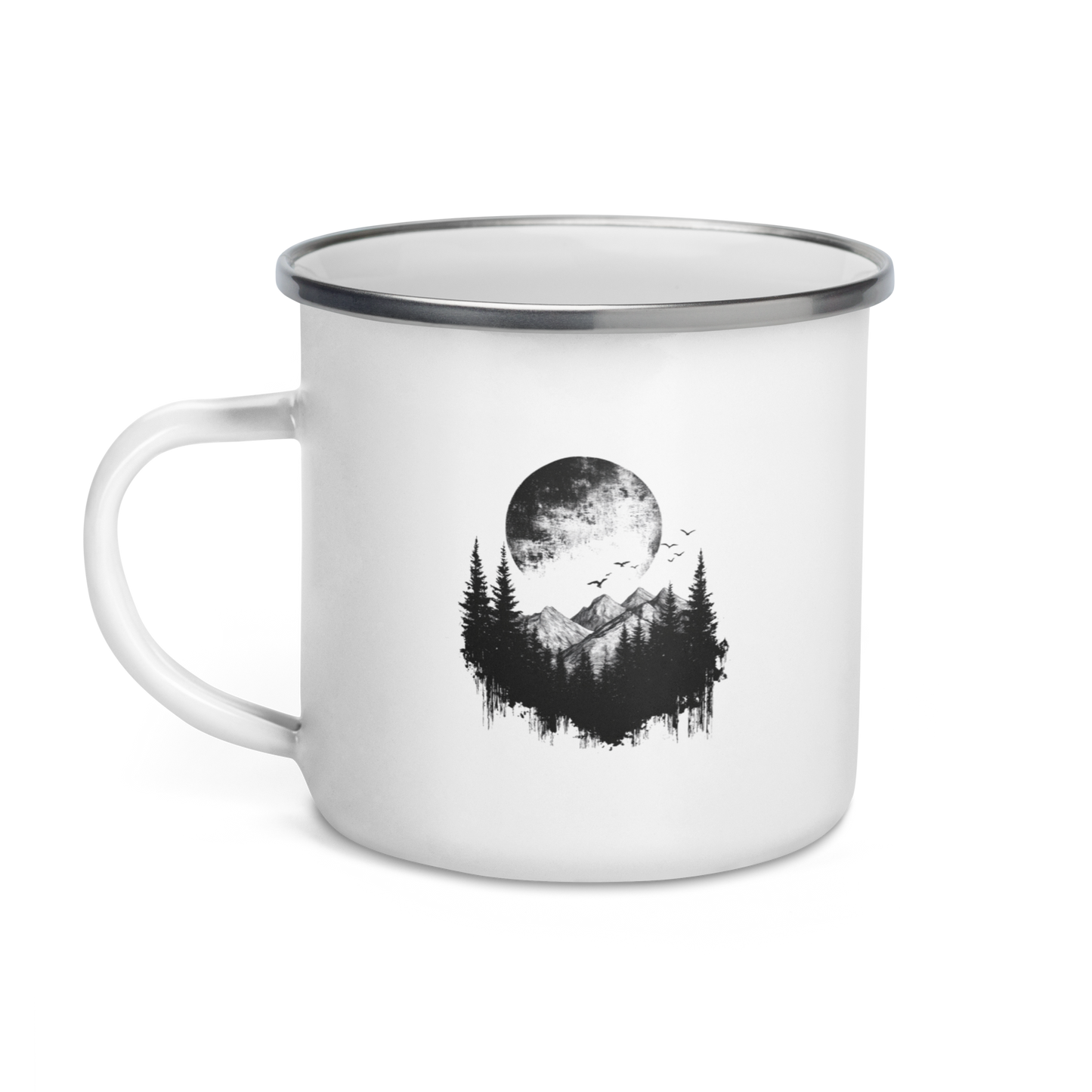 Nature is Home - Enamel Mug | White