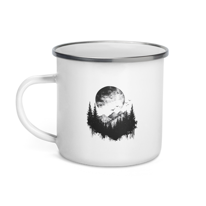 Nature is Home - Enamel Mug | White