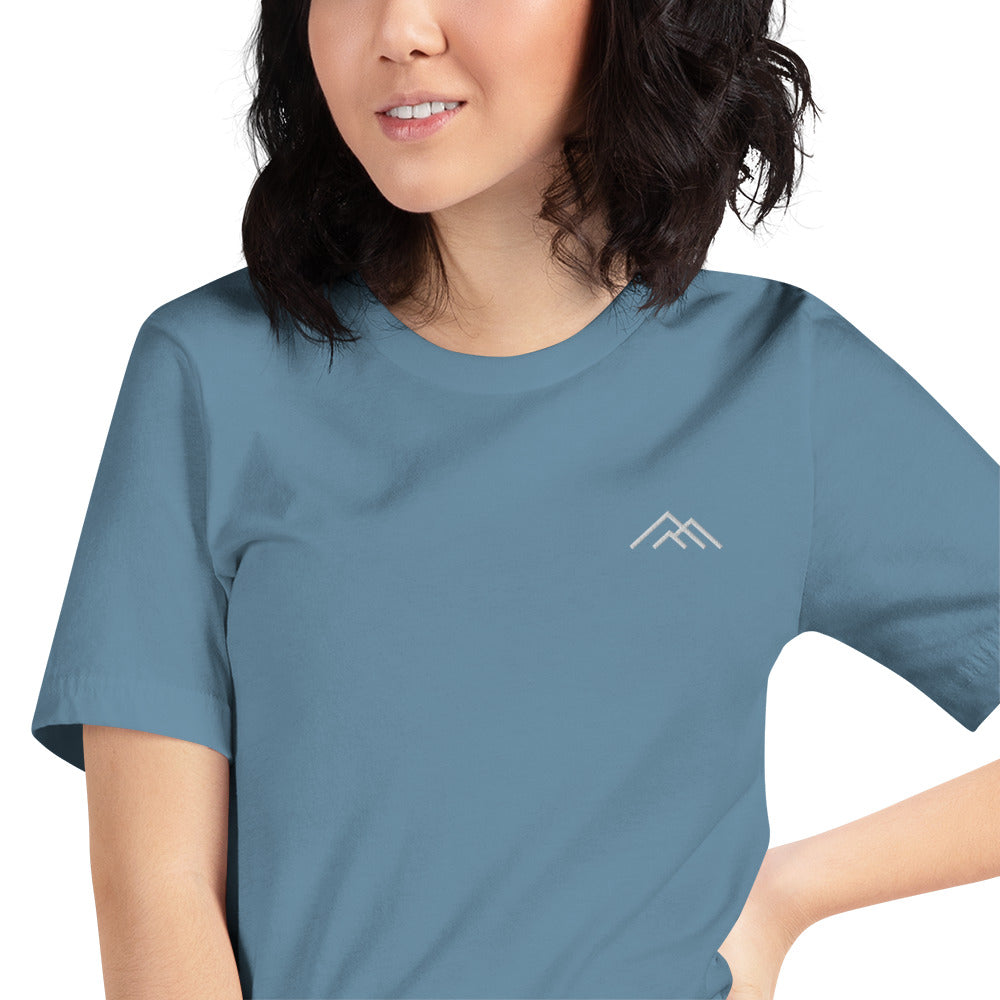 Wander Crew Unisex T-Shirt - Embroidered | Steel Blue